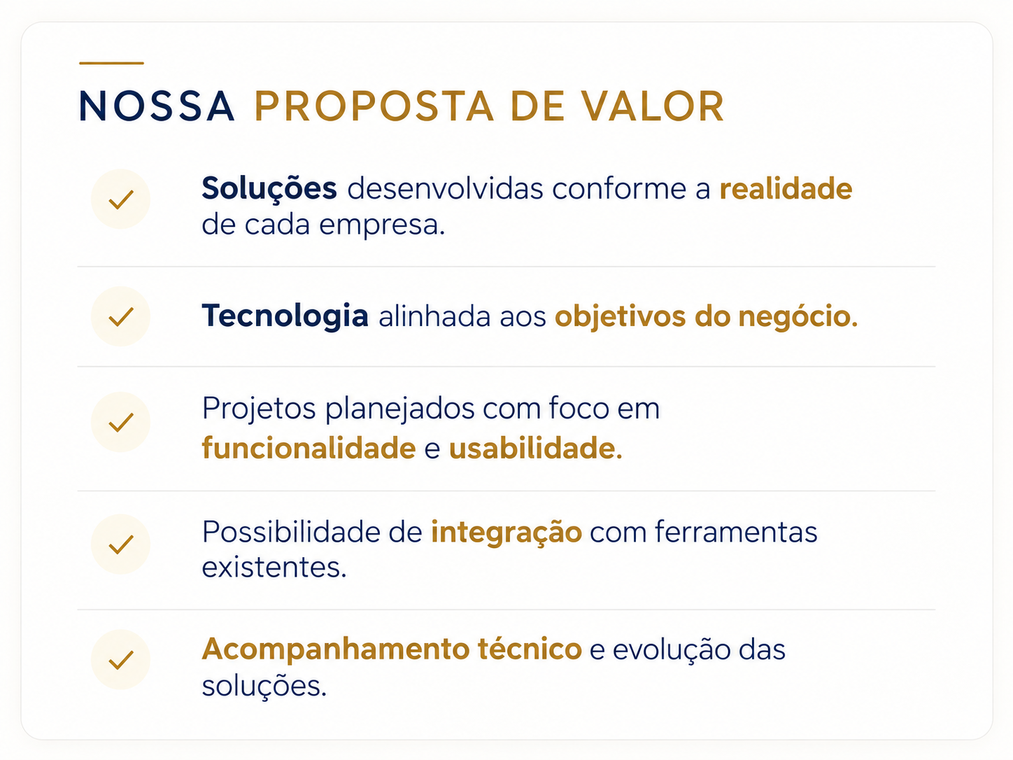 HOME 1 Nossa proposta de valor em destaque 2
